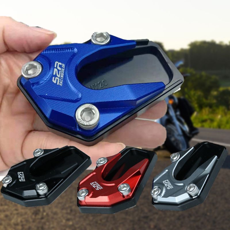STABILIRIDE – Aluminum Motorcycle Kickstand Pad for Secure Parking 1