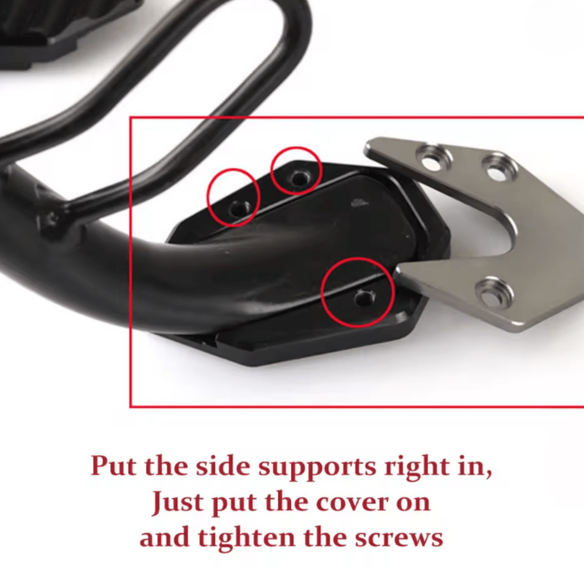STABILIRIDE – Aluminum Motorcycle Kickstand Pad for Secure Parking 3