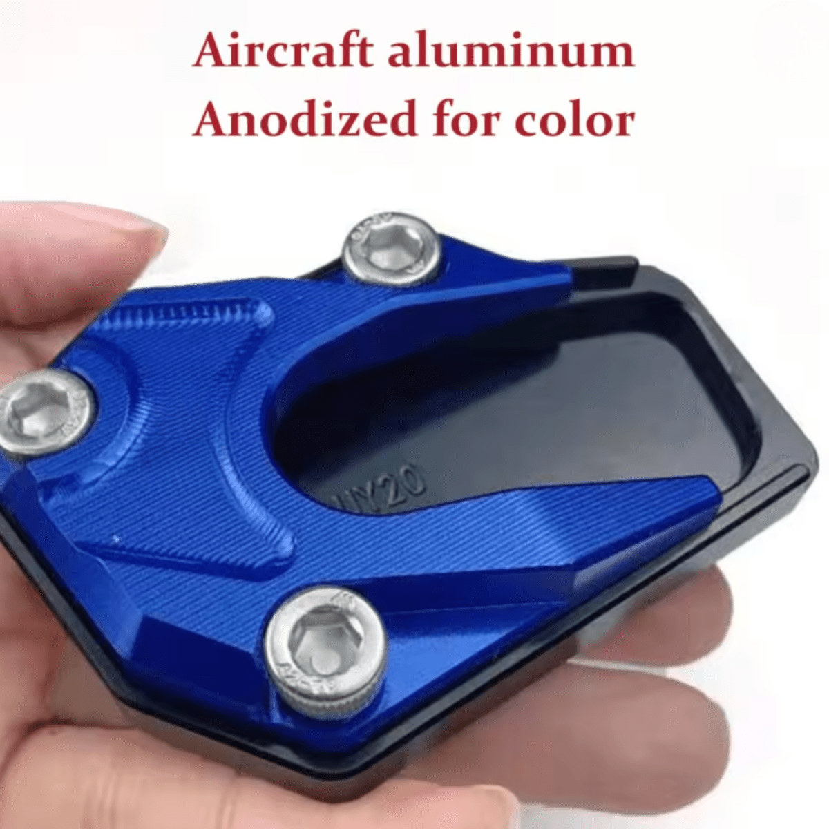 STABILIRIDE – Aluminum Motorcycle Kickstand Pad for Secure Parking 4