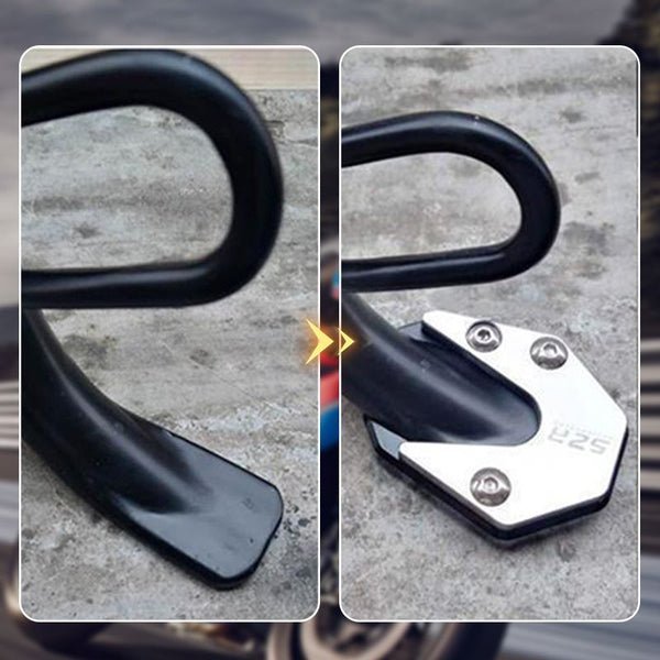STABILIRIDE – Aluminum Motorcycle Kickstand Pad for Secure Parking 8