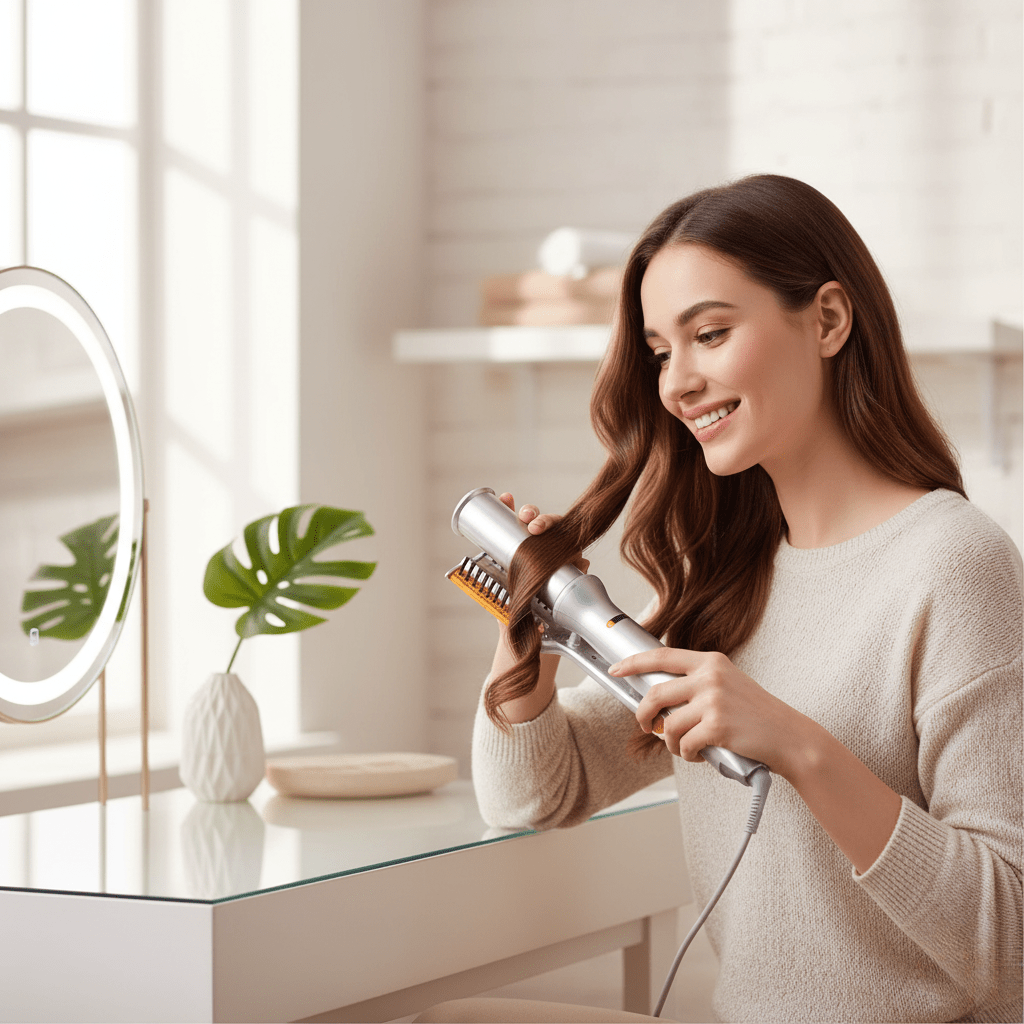 STYLESPIN – 2-in-1 Rotating Hair Brush with Adjustable Heat Settings 2