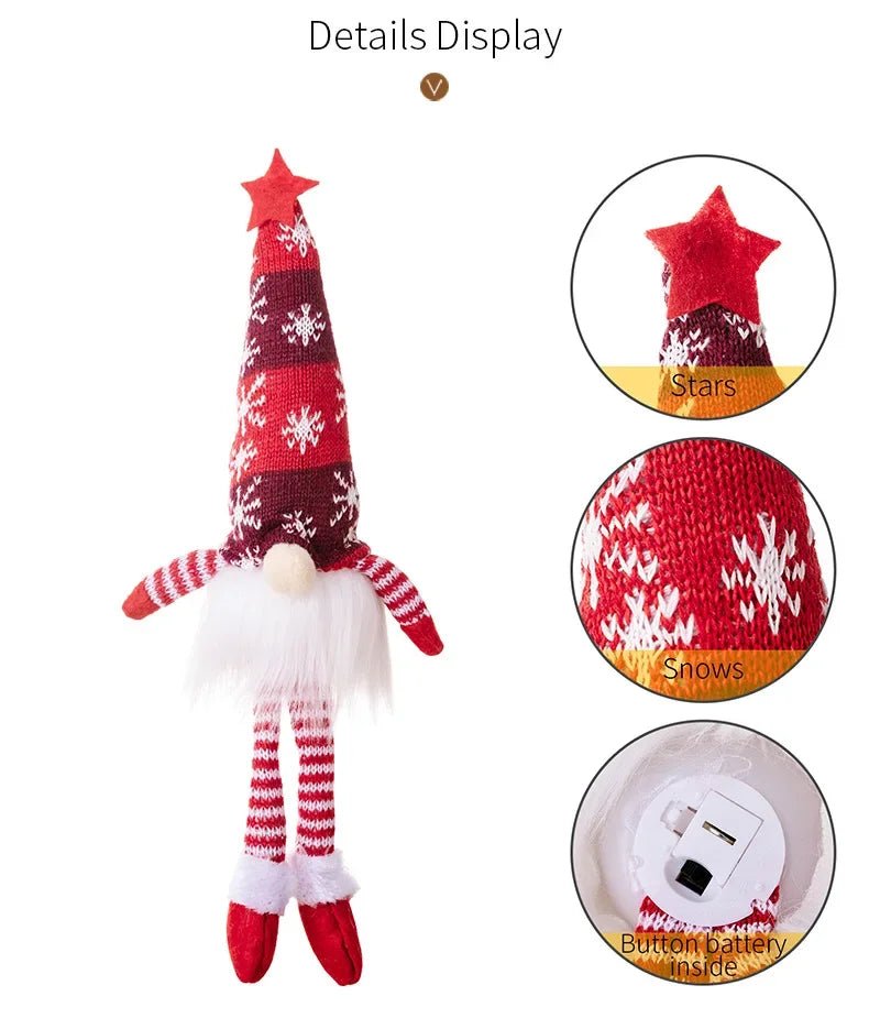 SNOWBEARD – LED Plush Gnome for Cozy Christmas Décor