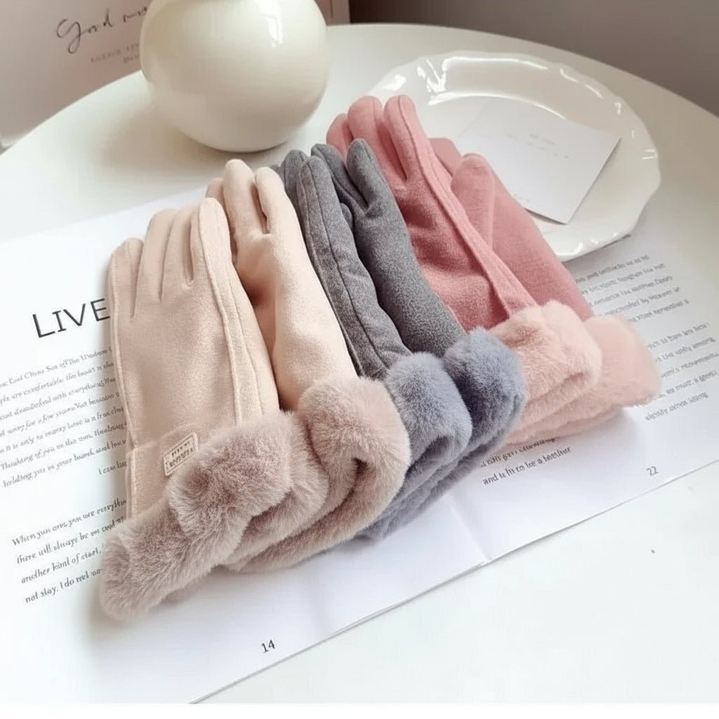 COZELLE – Thick Suede Touchscreen Gloves for Cold Days