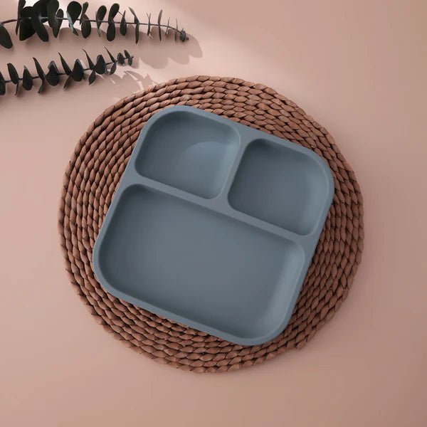 STICKYPLATE KIDS – Siliconen Verdeeld Vierkant Bord voor Peuters met Zuignap (BPA-vrij)