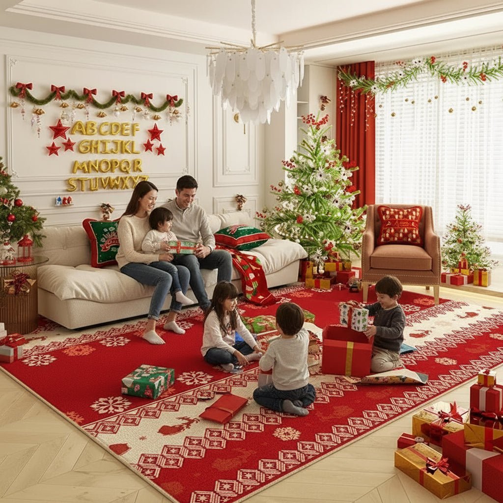 HOLLYHOME – Non-Slip Decorative Area Rug for Holiday Cheer