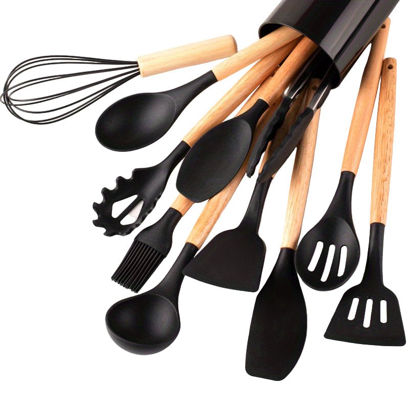 SilicoWare - 12-Piece Silicone Kitchen Utensil Set with Spatulas & Ladle 3