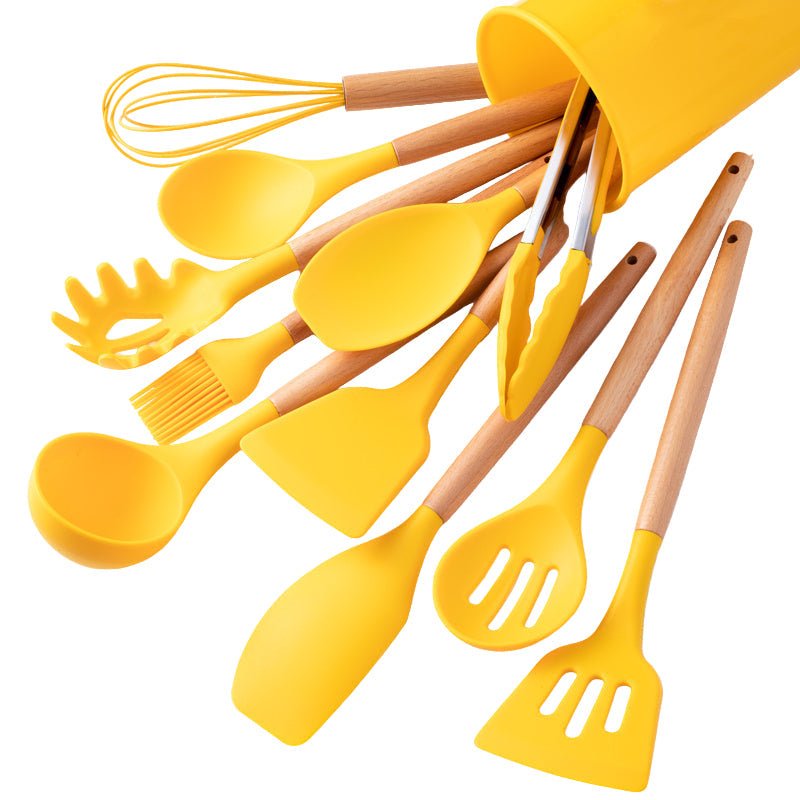 SilicoWare - 12-Piece Silicone Kitchen Utensil Set with Spatulas & Ladle 6