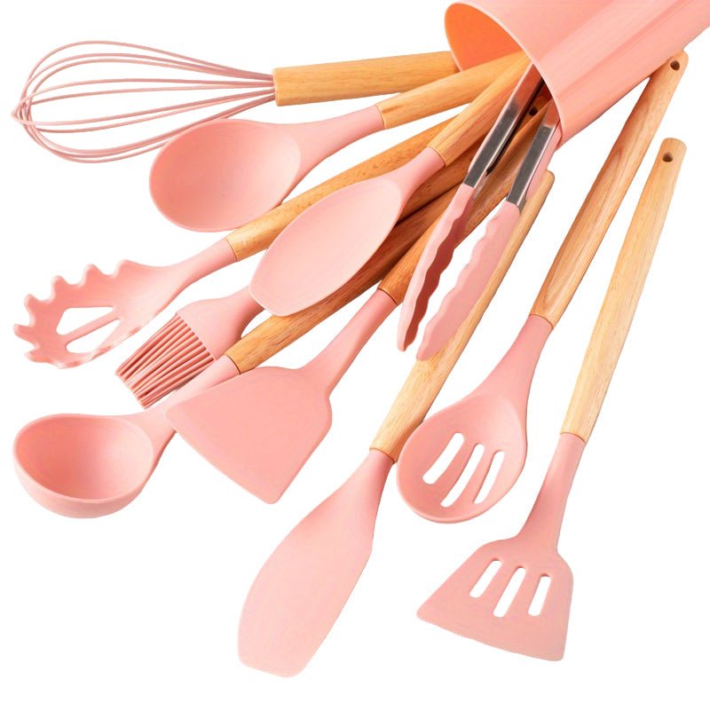 SilicoWare - 12-Piece Silicone Kitchen Utensil Set with Spatulas & Ladle 8