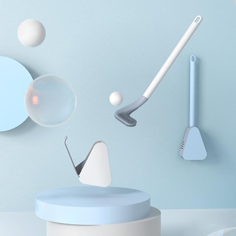 Silly - Triangular Toilet Brush with TPR Bristles for Deep Cleaning Loo 1