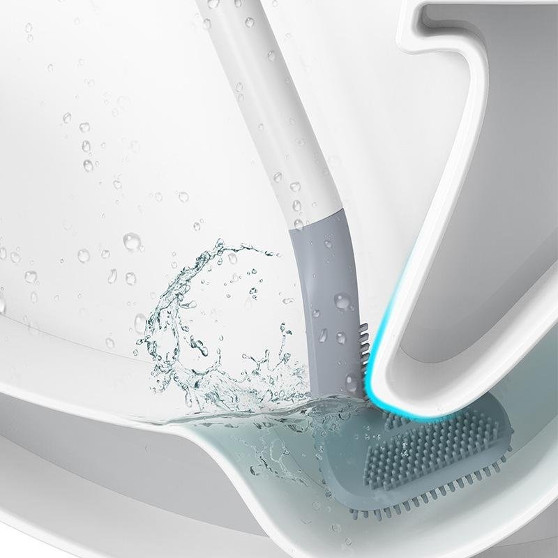 Silly - Triangular Toilet Brush with TPR Bristles for Deep Cleaning Loo 4