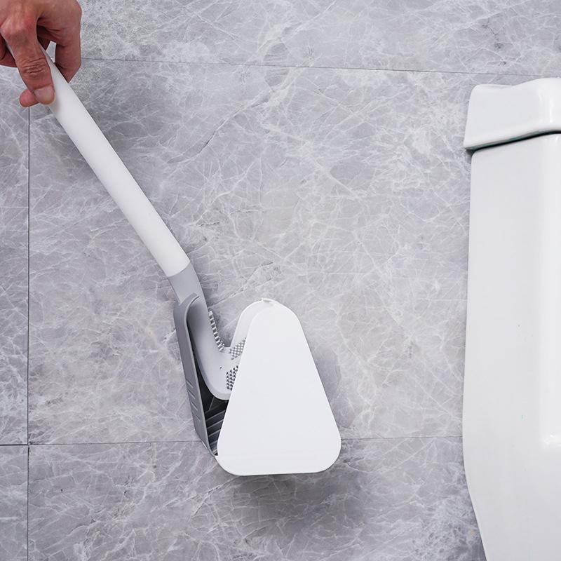 Silly - Triangular Toilet Brush with TPR Bristles for Deep Cleaning Loo 5