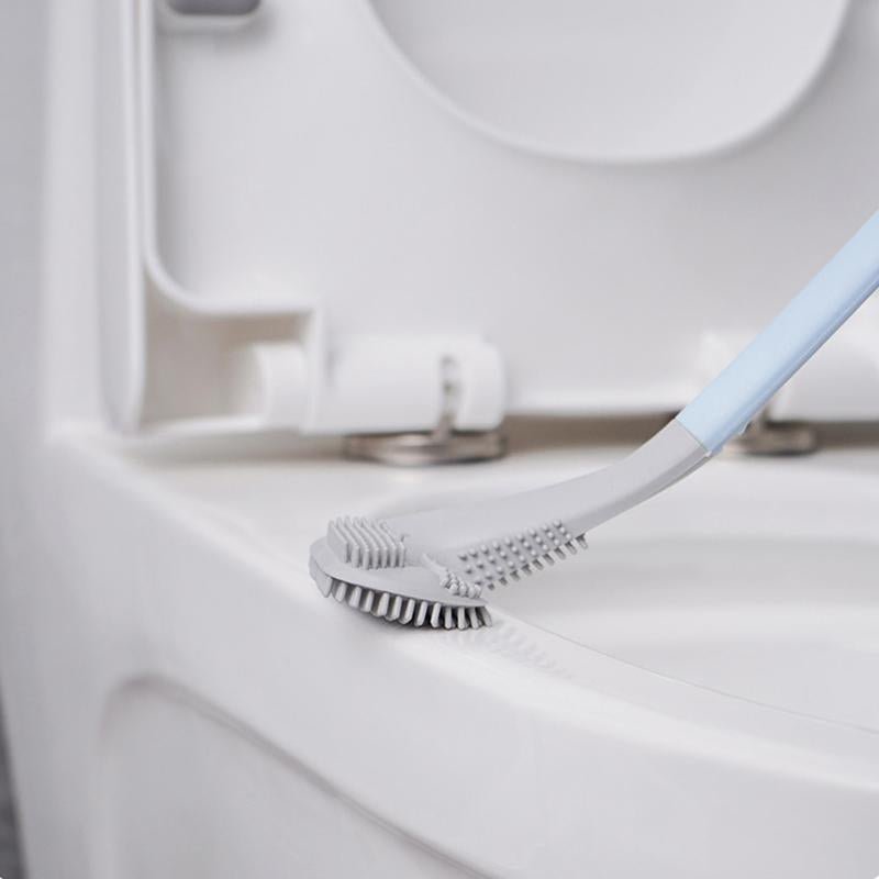 Silly - Triangular Toilet Brush with TPR Bristles for Deep Cleaning Loo 7