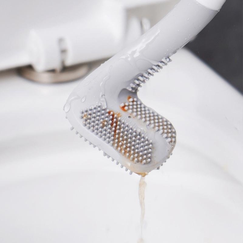 Silly - Triangular Toilet Brush with TPR Bristles for Deep Cleaning Loo 8