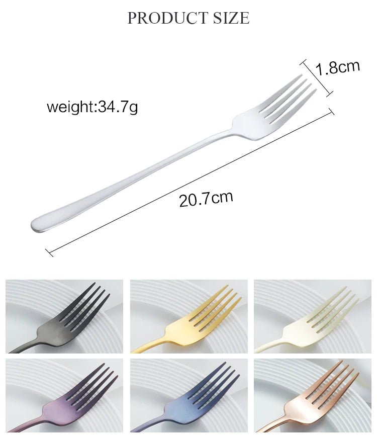 Silvéra – Elegant Dining Fork, Durable Plated Stainless Steel Utensil 5