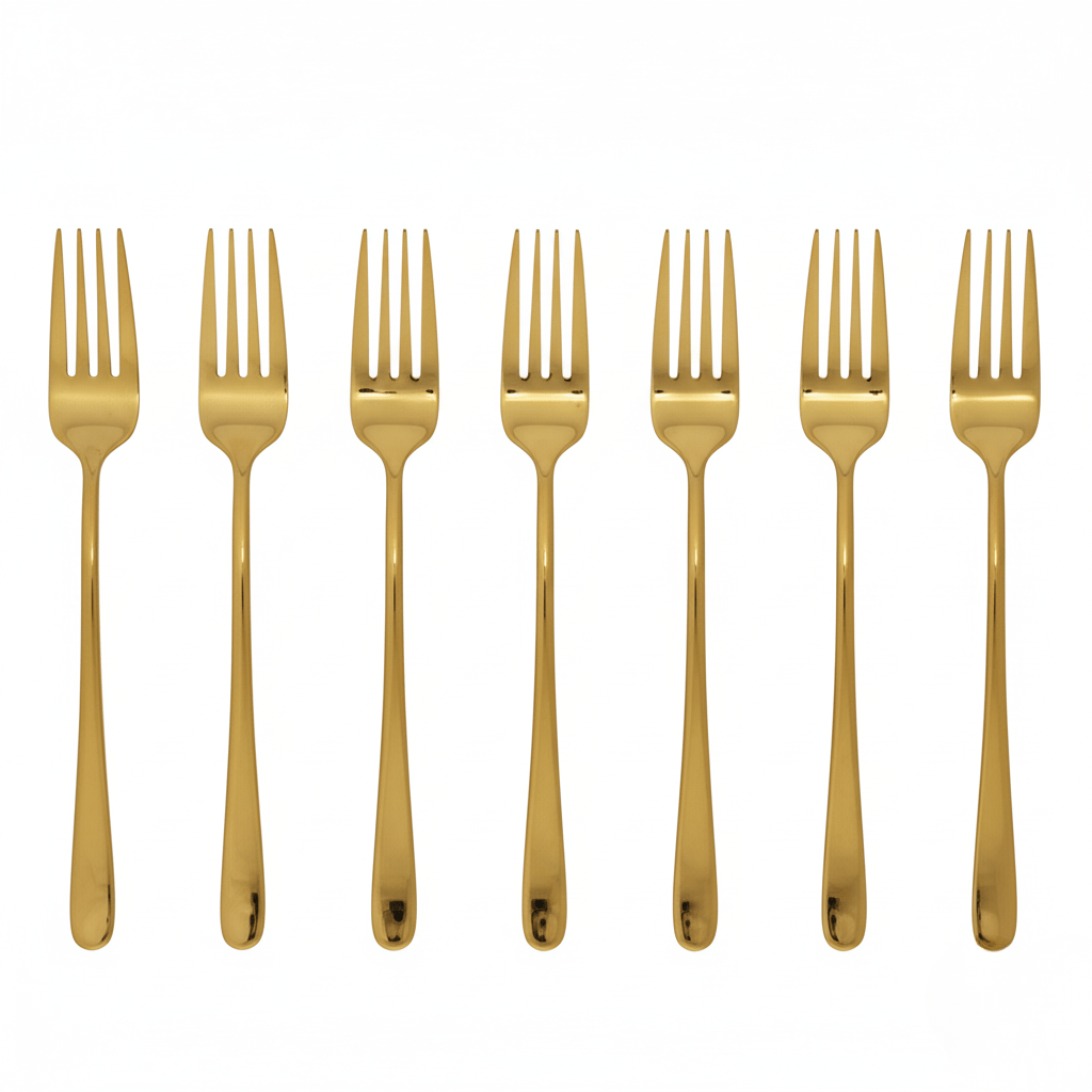 Silvéra – Elegant Dining Fork, Durable Plated Stainless Steel Utensil 6