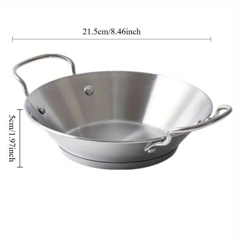 SizzleServe – Flat Stainless Steel Pan with Dual Fry Trays 4