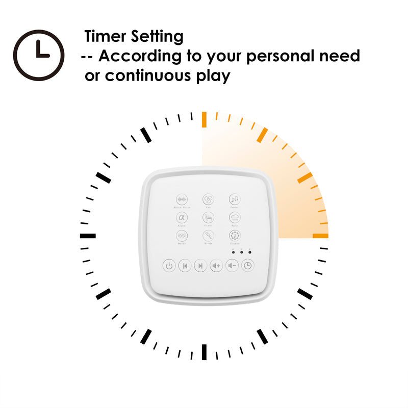 SleepEase - White Noise Machine with 9 Calming Sounds for Sleeping 4
