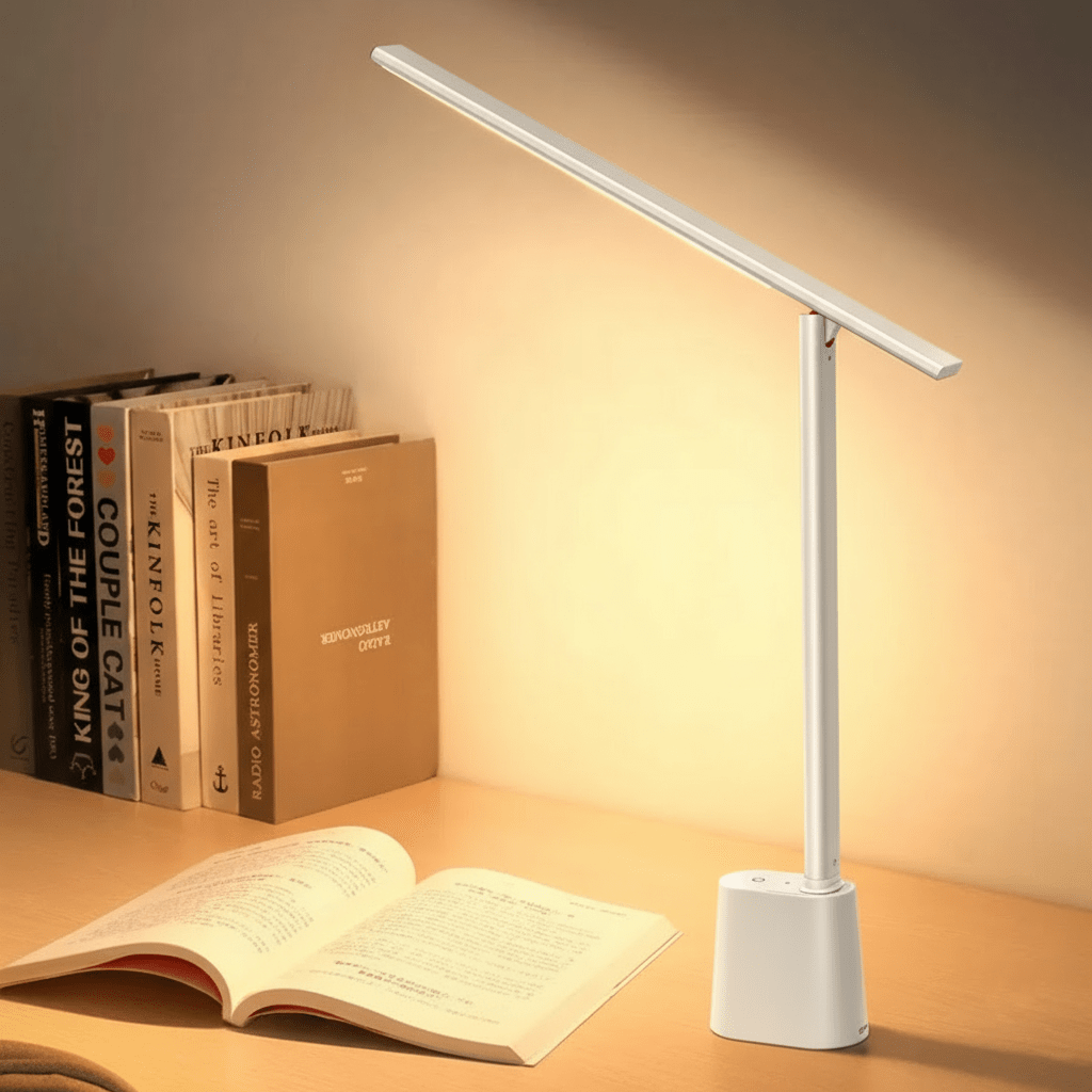Smart LED Desk Lamp - Dimmable, Rechargeable, Compact & Foldable Design 1