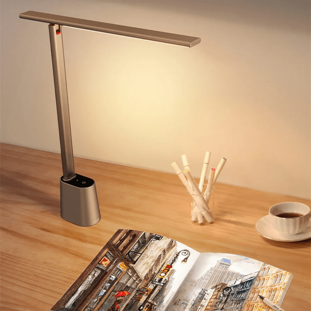 Smart LED Desk Lamp - Dimmable, Rechargeable, Compact & Foldable Design 3