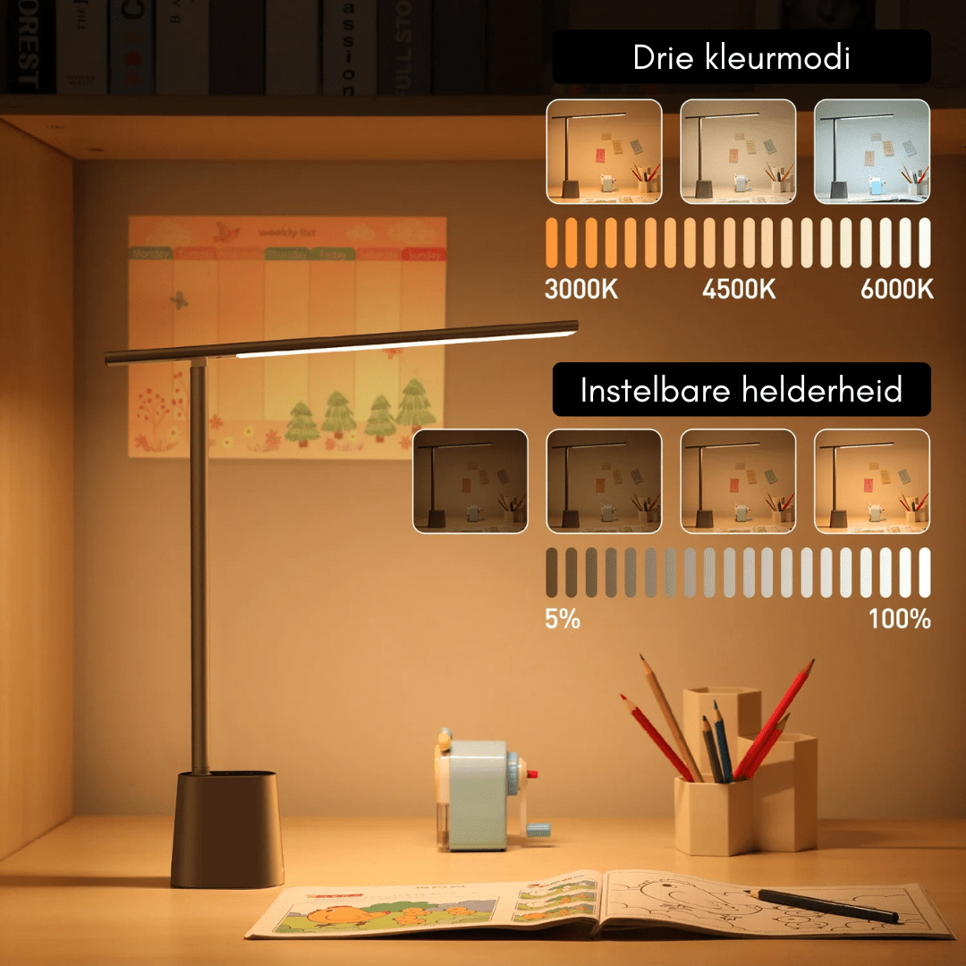 Smart LED Desk Lamp - Dimmable, Rechargeable, Compact & Foldable Design 5
