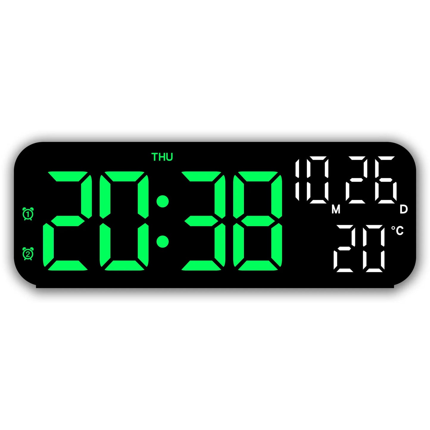 Smart LED Digital Alarm Clock with Temperature Display and Voice Control 9