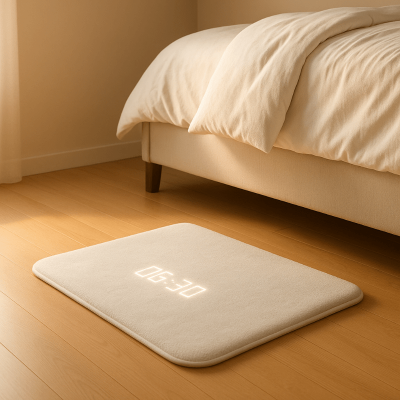 Smart Rug Alarm Clock - Soft Carpet Design for Heavy Sleepers with Vibration 4