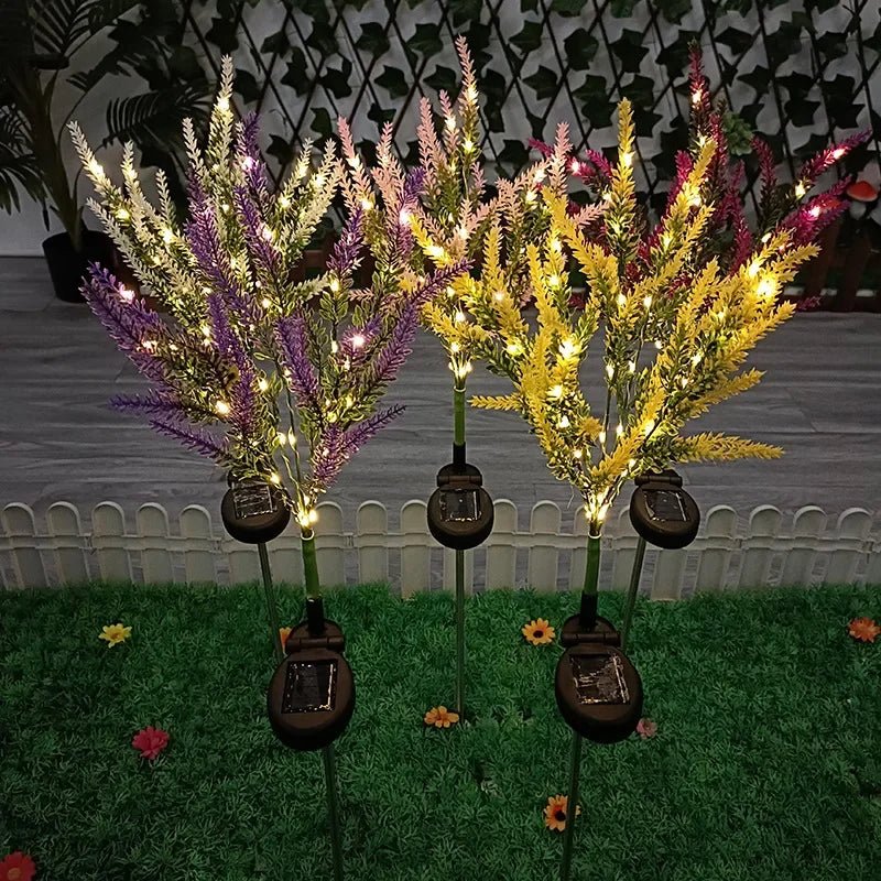 Solar LED Lavender Garden Lights - Eco-Friendly, Weatherproof Outdoor Décor 1