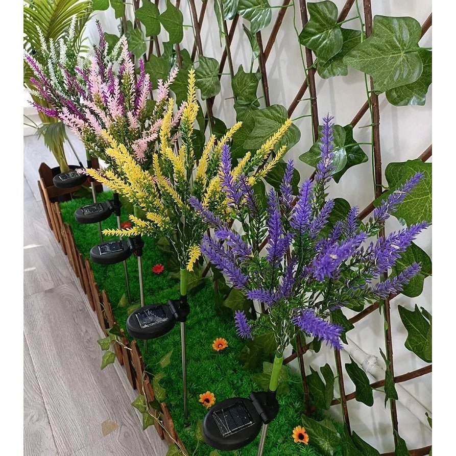 Solar LED Lavender Garden Lights - Eco-Friendly, Weatherproof Outdoor Décor 3