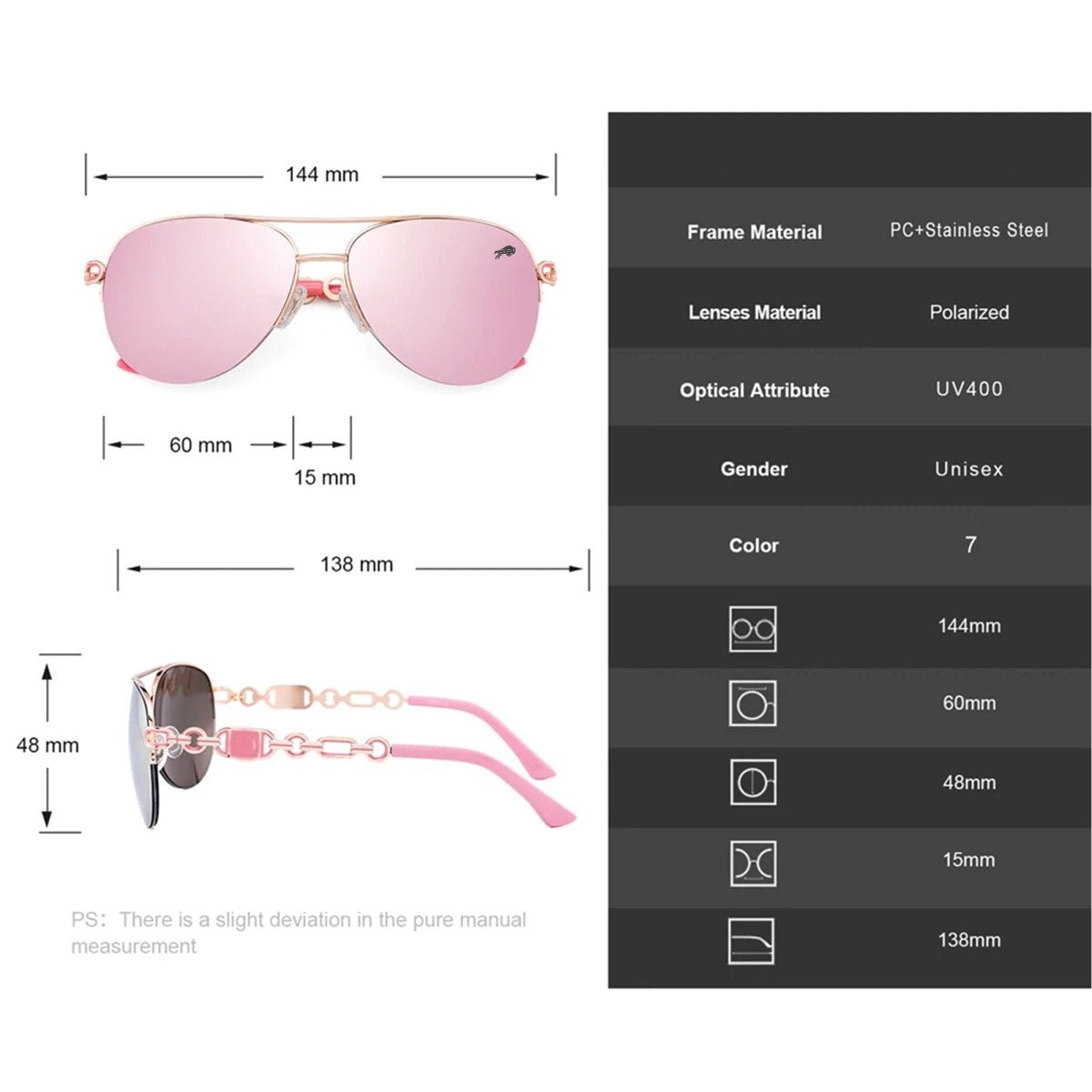 Solvina – Polarized Women’s Sunglasses with UV400 Protection and Scratch-Resistant Frame