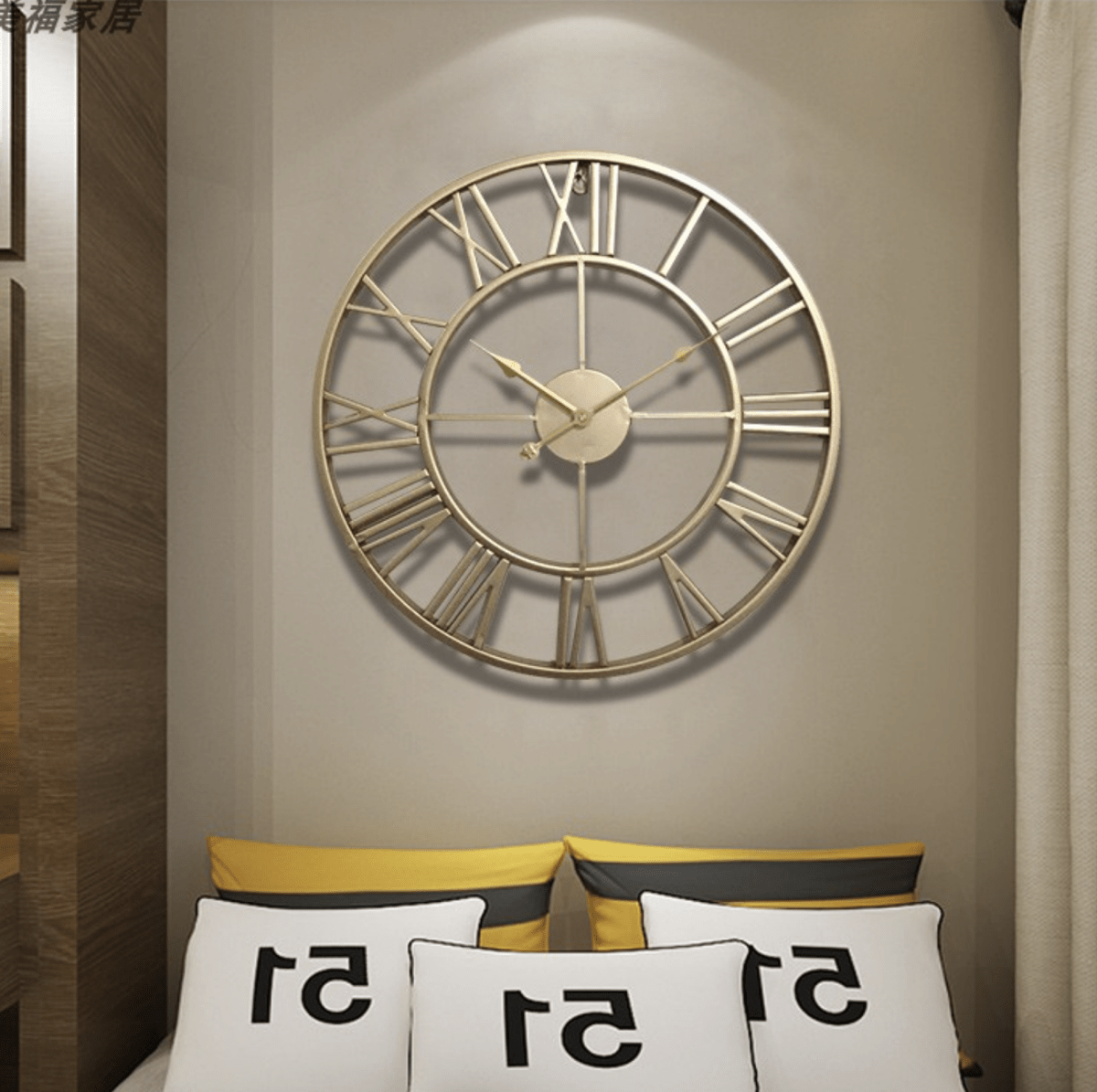 TEMPORIA – Skeleton wall clock made of wrought iron 40 × 40 cm with silent movement 3