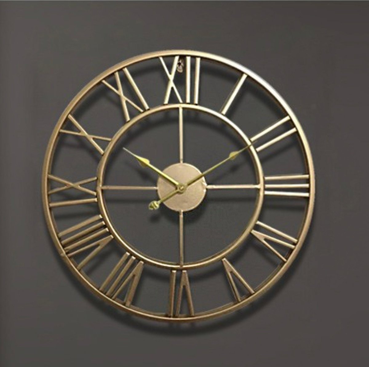 TEMPORIA – Skeleton wall clock made of wrought iron 40 × 40 cm with silent movement 4