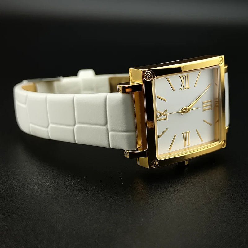 TERRATIME – Square Watch with Bamboo Pattern & Thin Profile 1