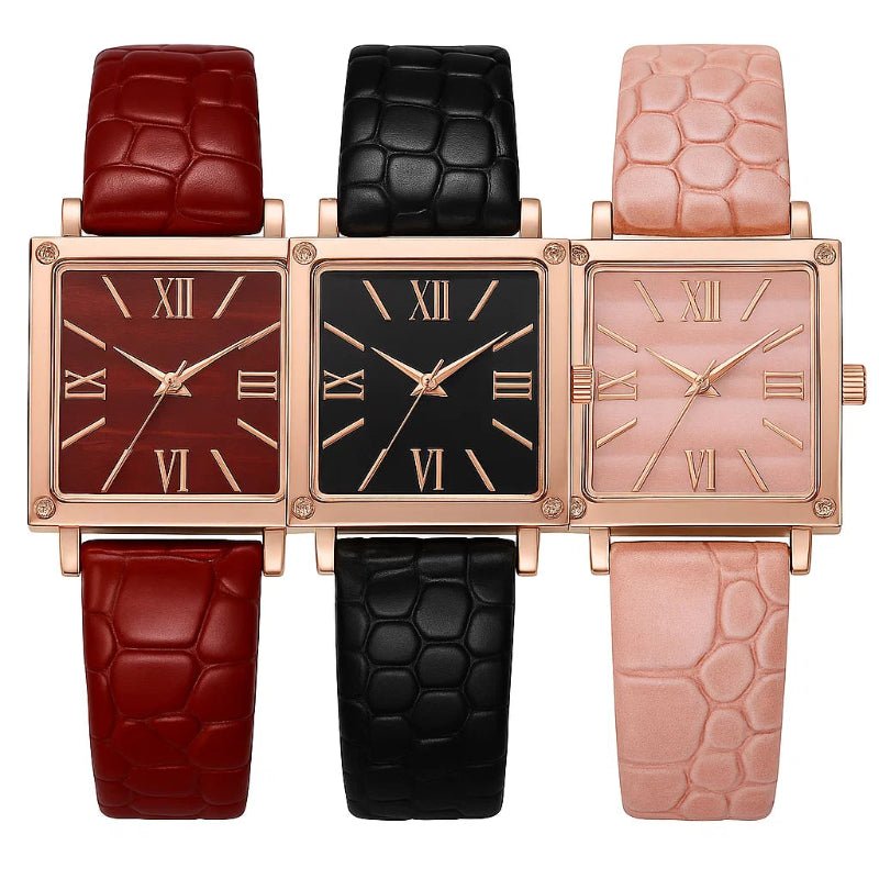TERRATIME – Square Watch with Bamboo Pattern & Thin Profile 10
