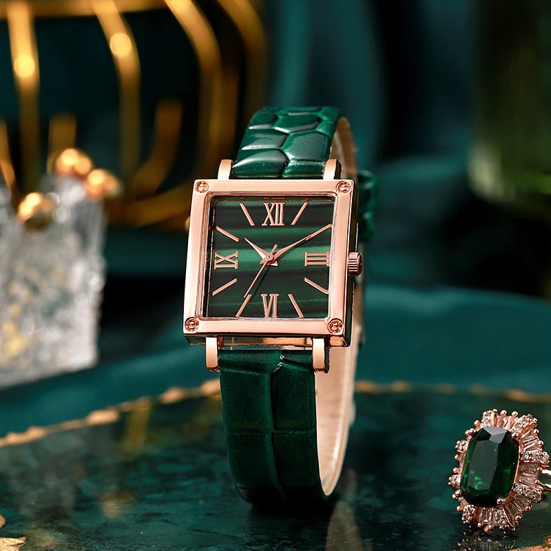 TERRATIME – Square Watch with Bamboo Pattern & Thin Profile 2