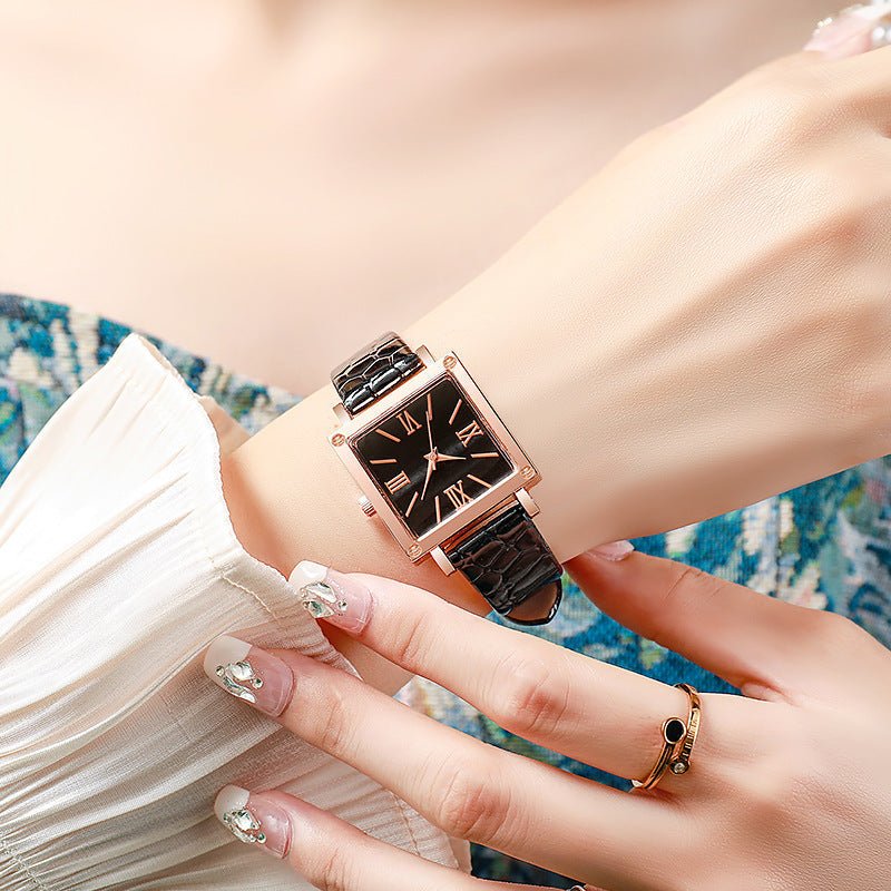 TERRATIME – Square Watch with Bamboo Pattern & Thin Profile 4