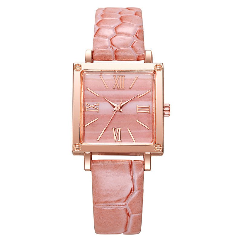TERRATIME – Square Watch with Bamboo Pattern & Thin Profile 9
