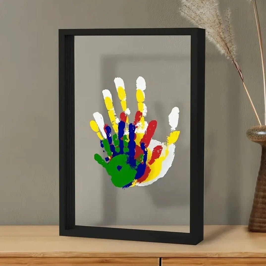 Tiny Hands Keepsake Frame | Capture Baby Handprints & Footprints | Safe Clay Memory Frame | Montessori Nursery Décor 1