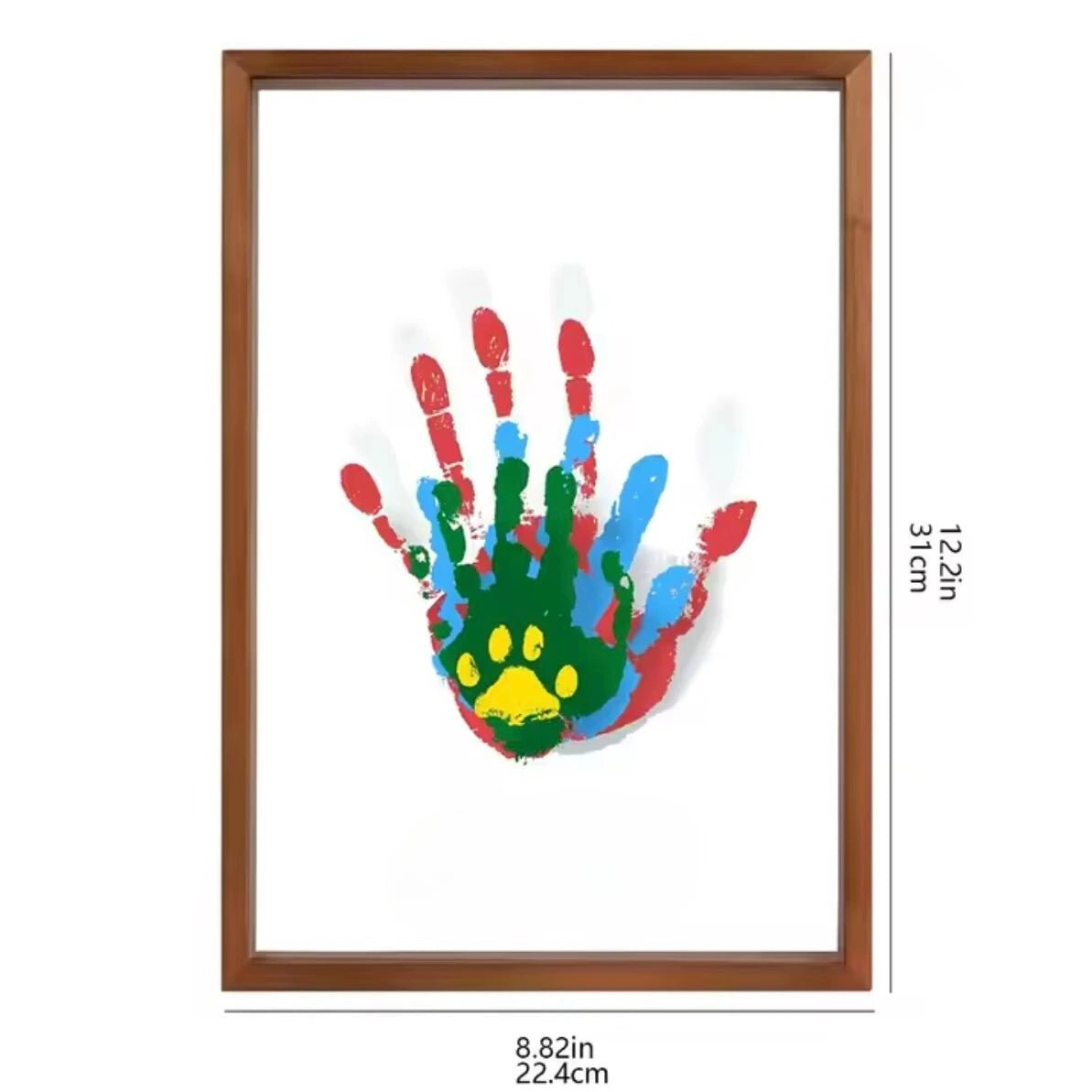 Tiny Hands Keepsake Frame | Capture Baby Handprints & Footprints | Safe Clay Memory Frame | Montessori Nursery Décor 4