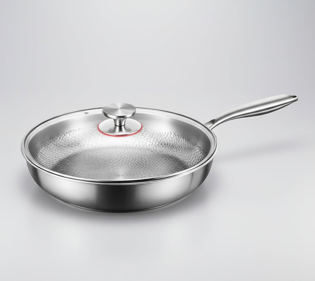 Titanium Hammered Non Stick Skillet - Induction Cooker Compatible Frying Pan 10