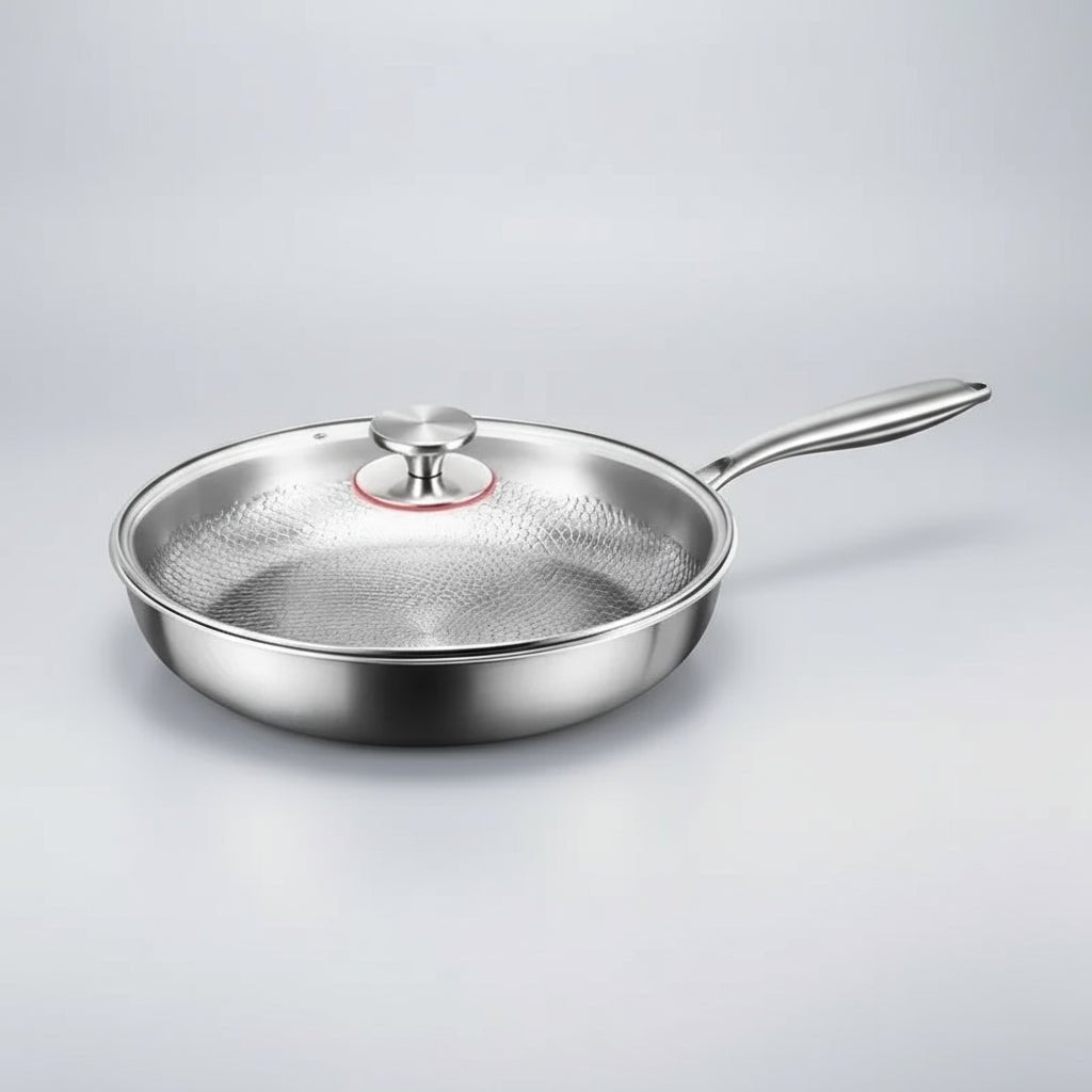 Titanium Hammered Non Stick Skillet - Induction Cooker Compatible Frying Pan 5