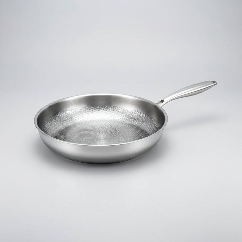Titanium Hammered Non Stick Skillet - Induction Cooker Compatible Frying Pan 6