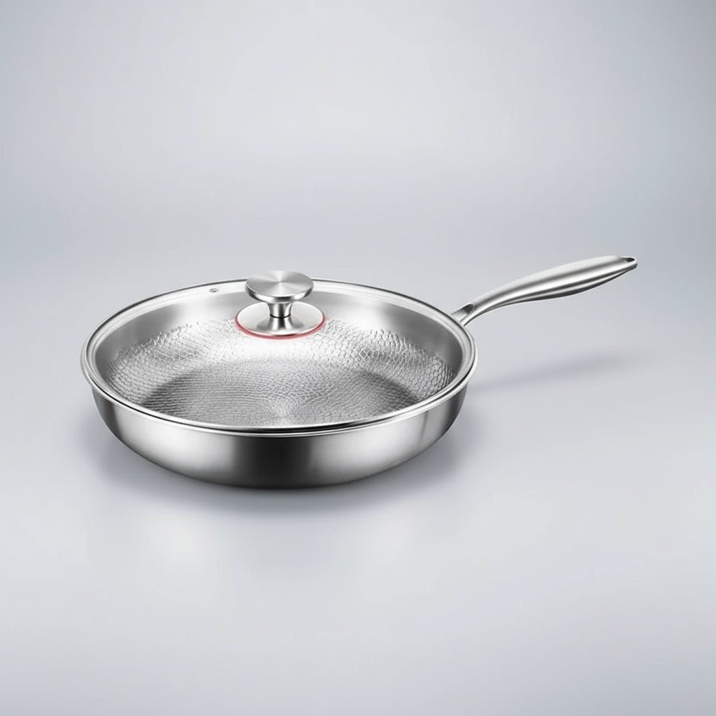 Titanium Hammered Non Stick Skillet - Induction Cooker Compatible Frying Pan 7