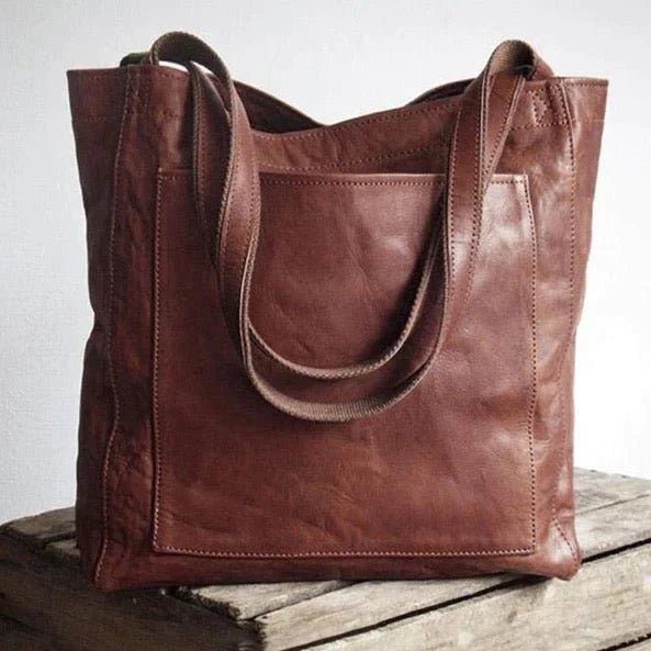 TressBag - Large Genuine Leather Shoulder Bag for Women, Durable & Spacious 1