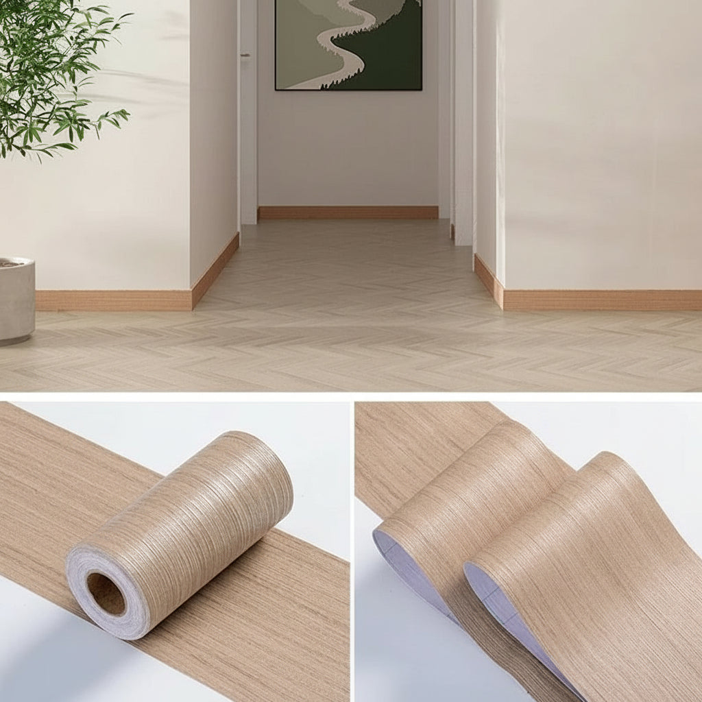 Trimline – Thickened PVC Wood Grain Stickers for Stylish Living Spaces