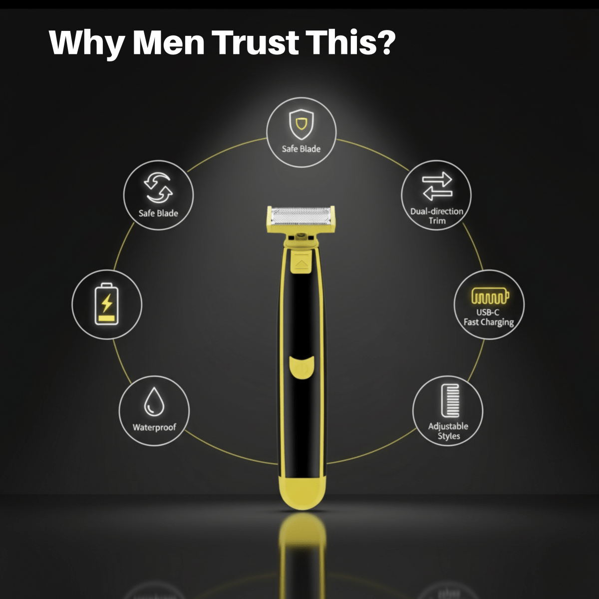 Trimvio – All-in-One Wet & Dry Body Shaver with Hypoallergenic Blade