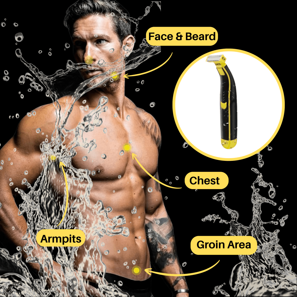 Trimvio – All-in-One Wet & Dry Body Shaver with Hypoallergenic Blade