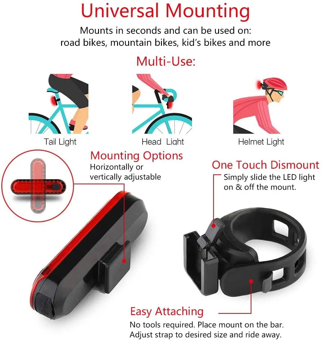 SafeRide USB – Rechargeable Bicycle Rear Light for Maximum Visibility