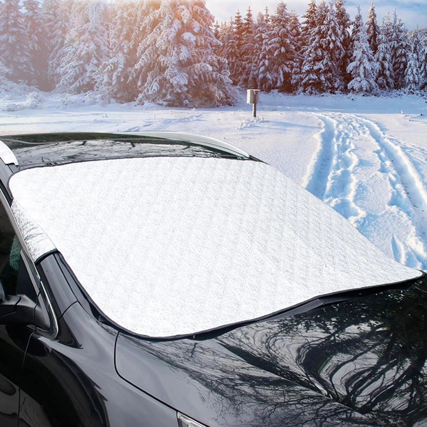 Universal Car Snow Cover - Durable Windshield Protector for Sedans & SUVs 0