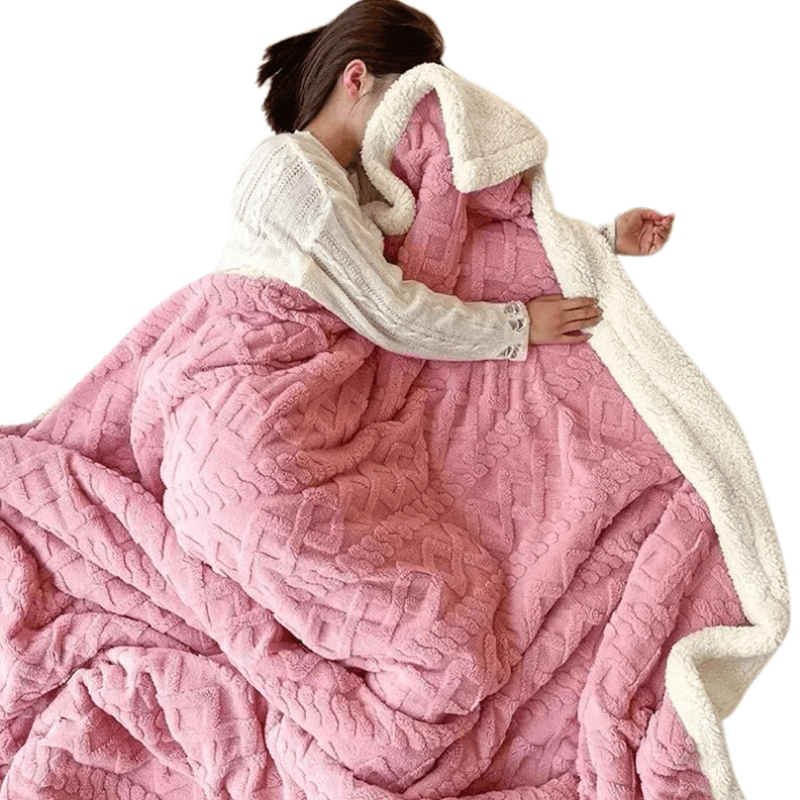 NORDICLOFT – Thick Lambswool Blanket for Winter Comfort