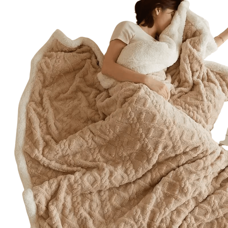 NORDICLOFT – Thick Lambswool Blanket for Winter Comfort